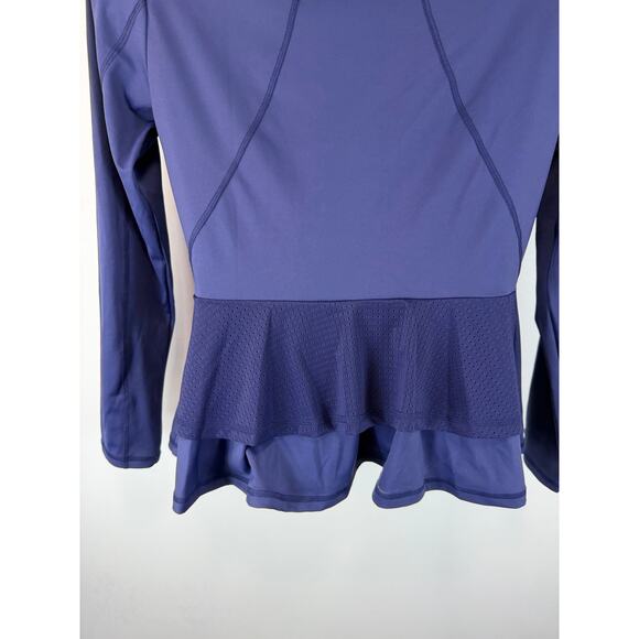 Acegolfs Performance Golf Jacket Blue Size Medium Womens Ruffle Tiered Detail - Picture 11 of 11